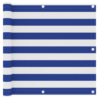 Balkónová Zástěna Oxfordská Látka Bílo-Modrá