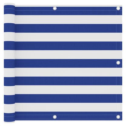 Balkónová Zástěna Oxfordská Látka Bílo-Modrá