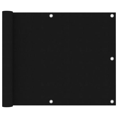 Balkónová Zástěna Černá Oxfordská Látka Černá