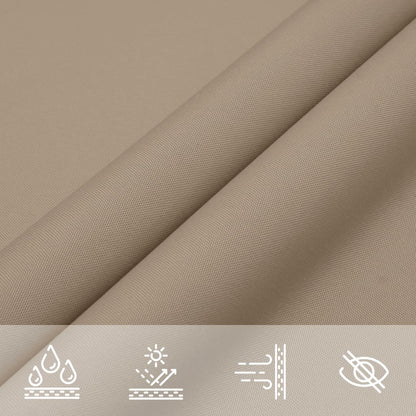 Stínící Plachta Oxfordská Látka Obdélníková 3,5 X 5 M Taupe