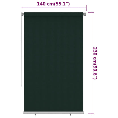 Venkovní Roleta 145 (Š) X 230 (V) Cm Tmavě Zelená Hdpe