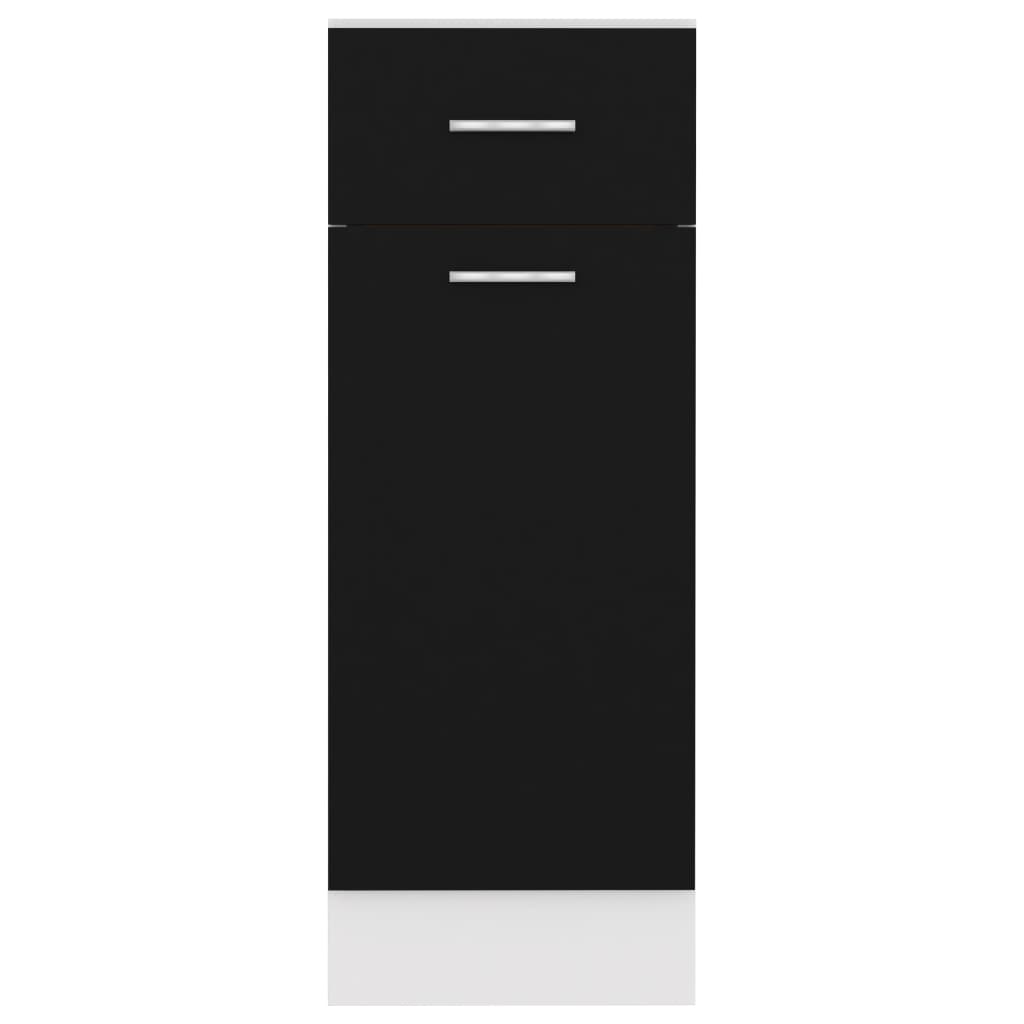 Spodní skříňka se zásuvkou černá 30 x 46 x 81,5 cm dřevotříska