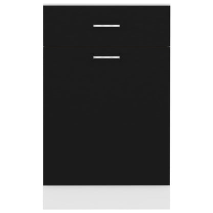 Spodní Skříňka Se Zásuvkou Lyon Černá 50X46X81,5 Cm Kompozit Černá