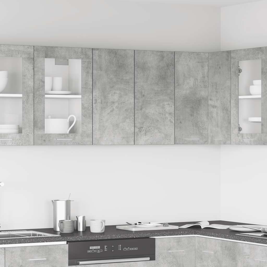 Horní Skříňka Lyon Betonově Šedá 60X31X60 Cm Kompozitní Dřevo Betonová Šedá