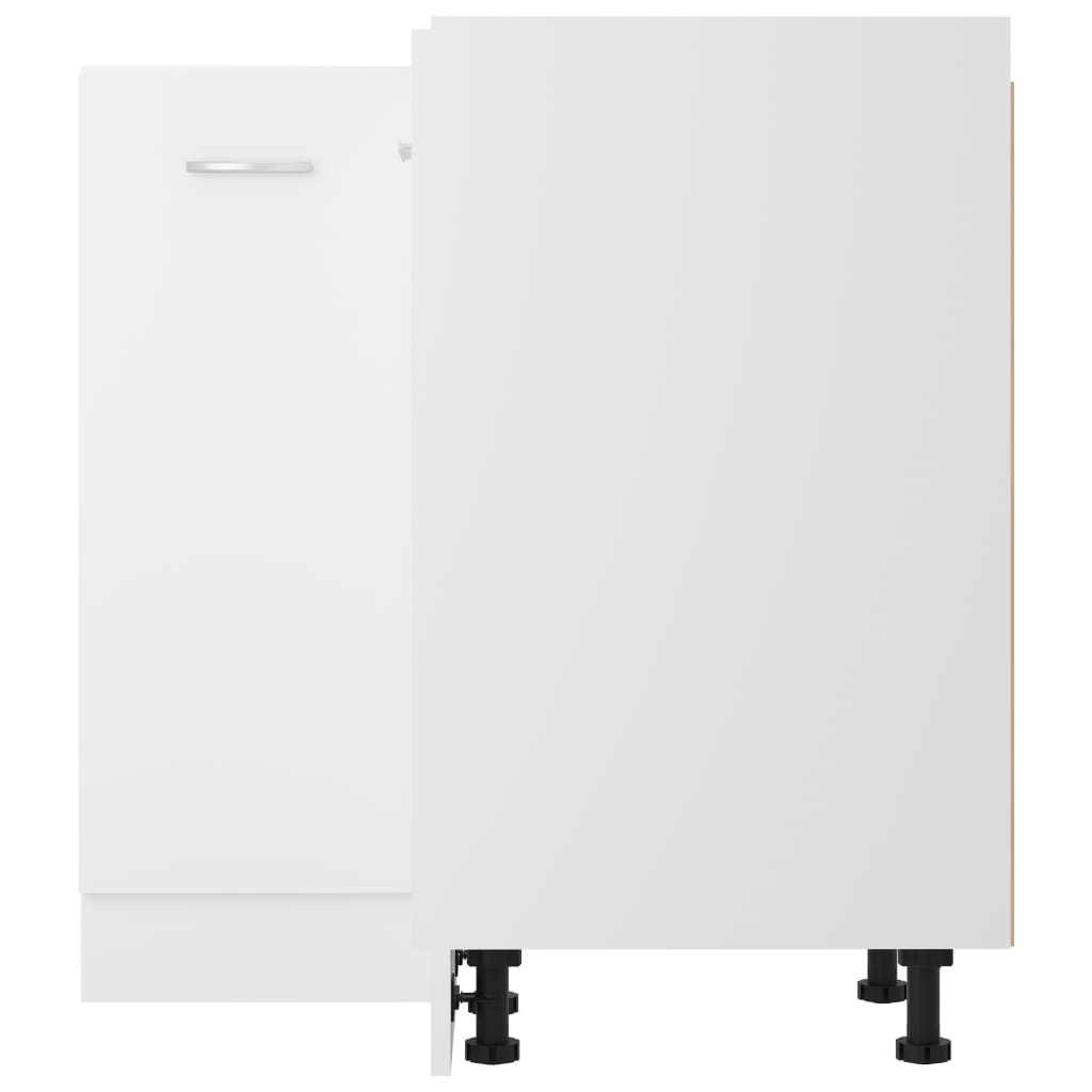 Spodní Rohová Lyon Skříňka 75,5X75,5X81,5 Cm Kompozit Bílá