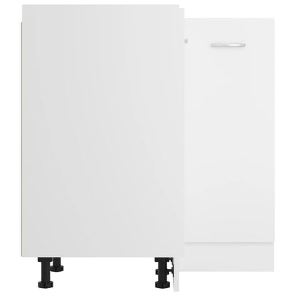 Spodní Rohová Lyon Skříňka 75,5X75,5X81,5 Cm Kompozit Bílá