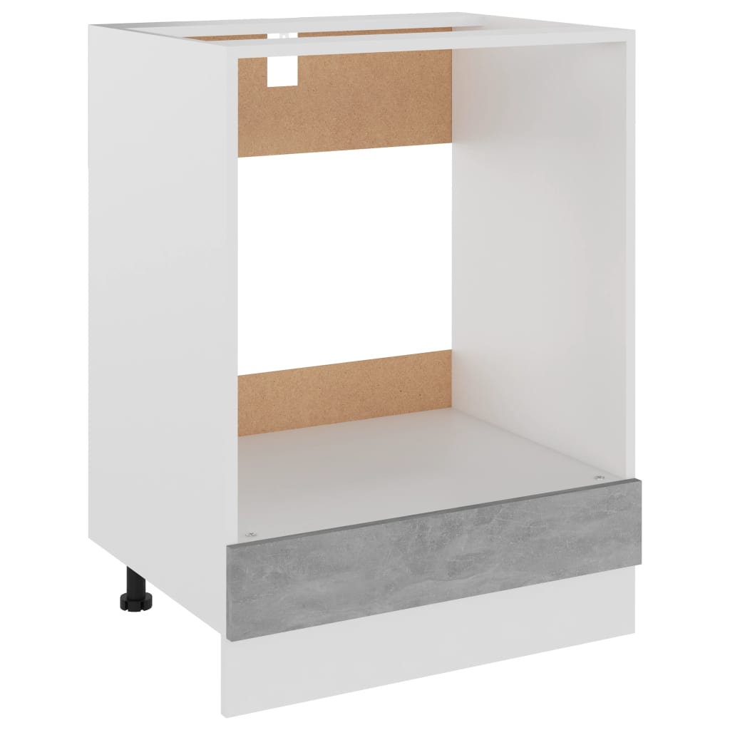 Skříňka Na Troubu Riga Betonově Šedá 60X46X81,5 Cm Kompozit Betonová Šedá