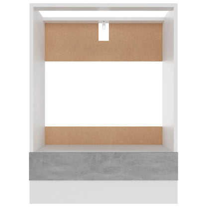 Skříňka Na Troubu Riga Betonově Šedá 60X46X81,5 Cm Kompozit Betonová Šedá