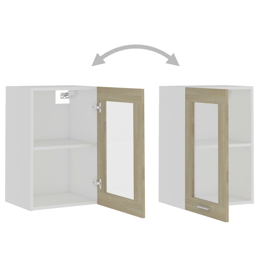 Horní Skříňka Prosklená Lyon 40X31X60 Cm Kompozit Dub Sonoma