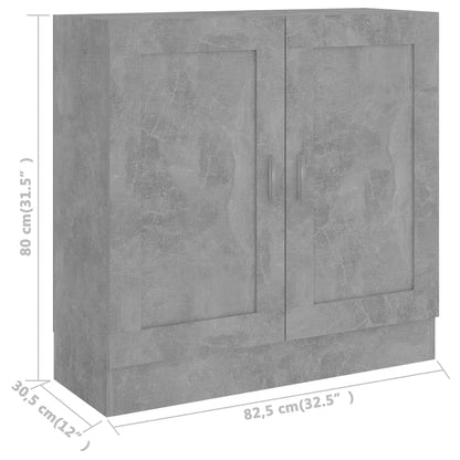 Knihovna Betonově Šedá 82,5 X 30,5 X Kompozitní Dřevo