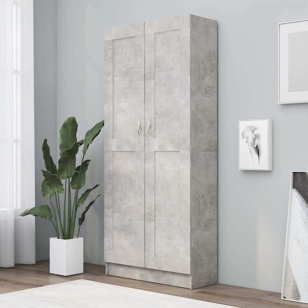 Knihovna Betonově Šedá 82,5 X 30,5 X Kompozitní Dřevo
