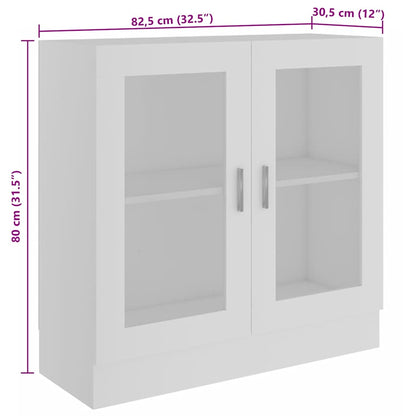 Prosklená Skříň 82,5 X 30,5 X Kompozitní Dřevo