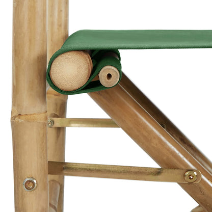 Skládací Režisérská Křesla 2 Ks Bambus A Textil