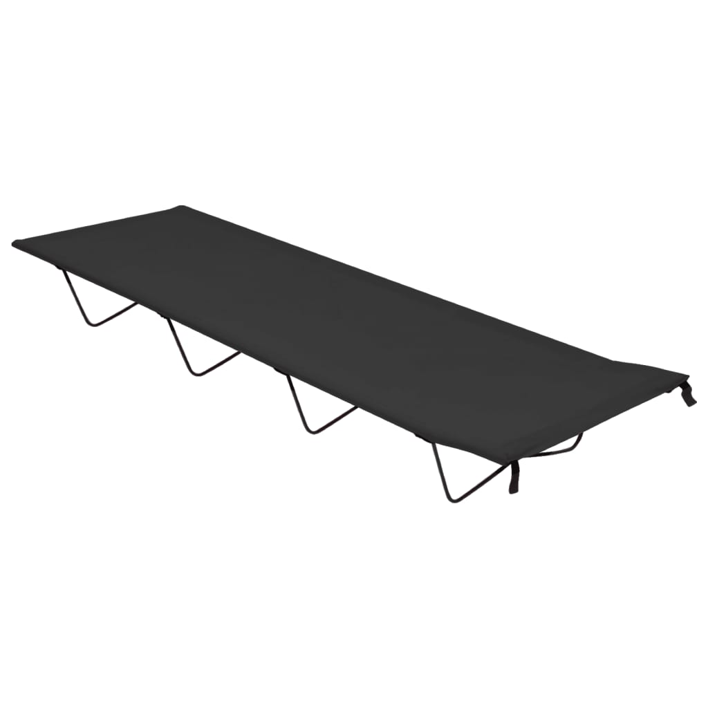 Kempingová Postel 180 X 60 X 19 Cm Oxfordská Látka A Ocel Šedá