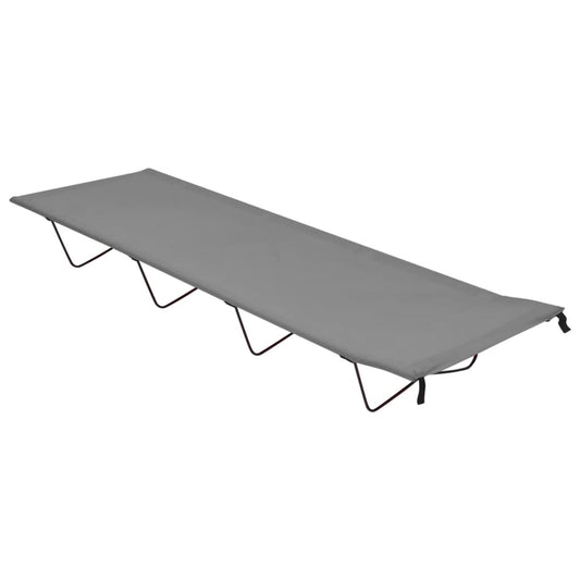 Kempingová Postel 180 X 60 X 19 Cm Oxfordská Látka A Ocel Šedá