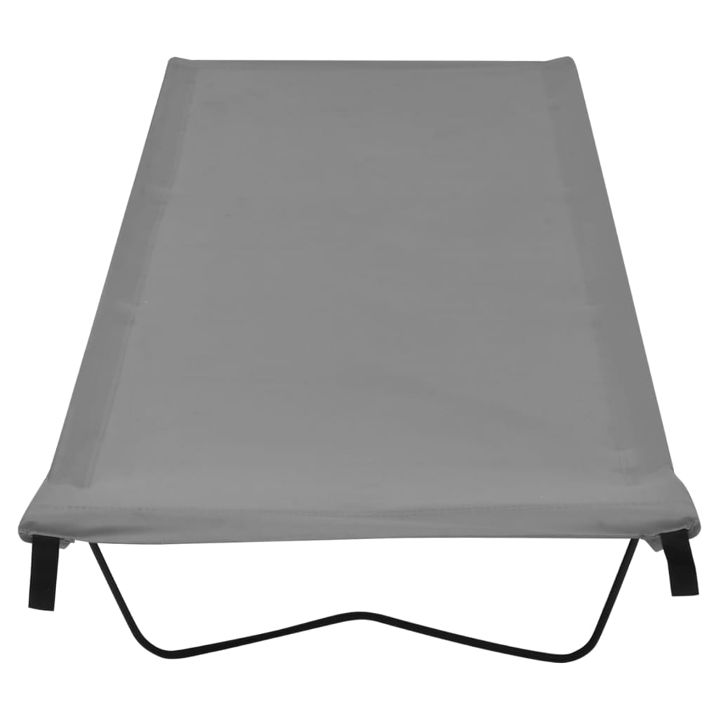 Kempingová Postel 180 X 60 X 19 Cm Oxfordská Látka A Ocel Šedá