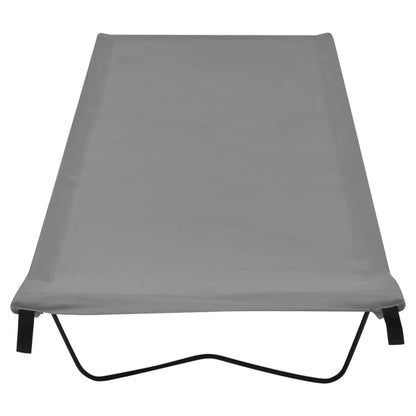 Kempingová Postel 180 X 60 X 19 Cm Oxfordská Látka A Ocel Šedá