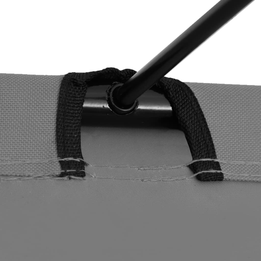 Kempingová Postel 180 X 60 X 19 Cm Oxfordská Látka A Ocel Šedá