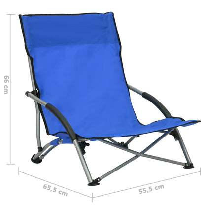 Skládací Plážová Křesla 2 Ks Textil