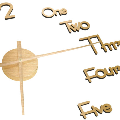 3D Nástěnné Hodiny Moderní Design Zlaté 100 Cm Xxl