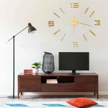 3D Nástěnné Hodiny Moderní Design Černé 100 Cm Xxl