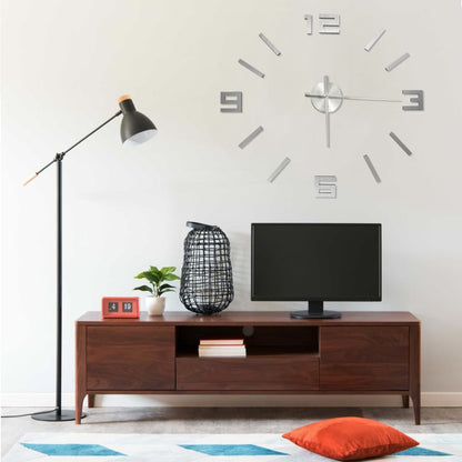 3D Nástěnné Hodiny Moderní Design Černé 100 Cm Xxl