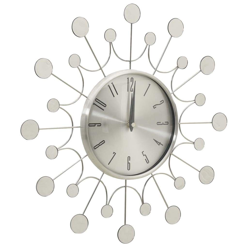 325165  Wall Clock Silver 40 Cm Metal