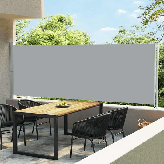 Zatahovací Boční Markýza / Zástěna 600 X 160 Cm Šedá