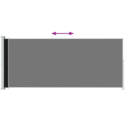 Zatahovací Boční Markýza 200 X 500 Cm Černá