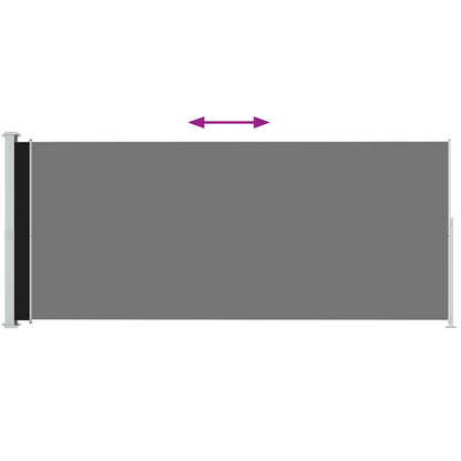 Zatahovací Boční Markýza/Zástěna 220 X 500 Cm Černá