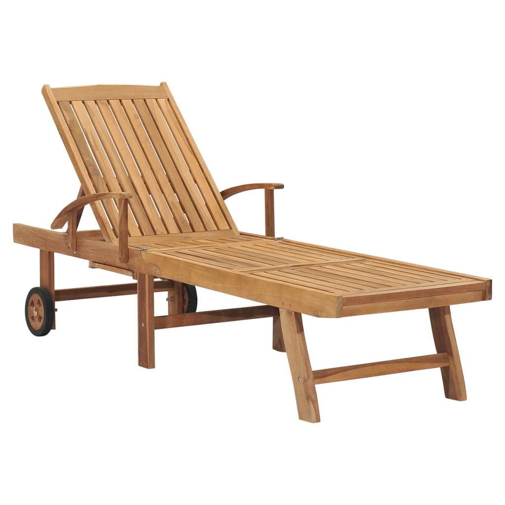 Zahradní Lehátka 2 Ks Masivní Teak