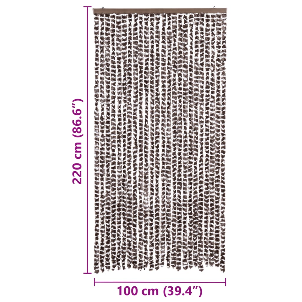 Závěs Proti Hmyzu Hnědý A Bílý Chenille Hnědá A Bílá