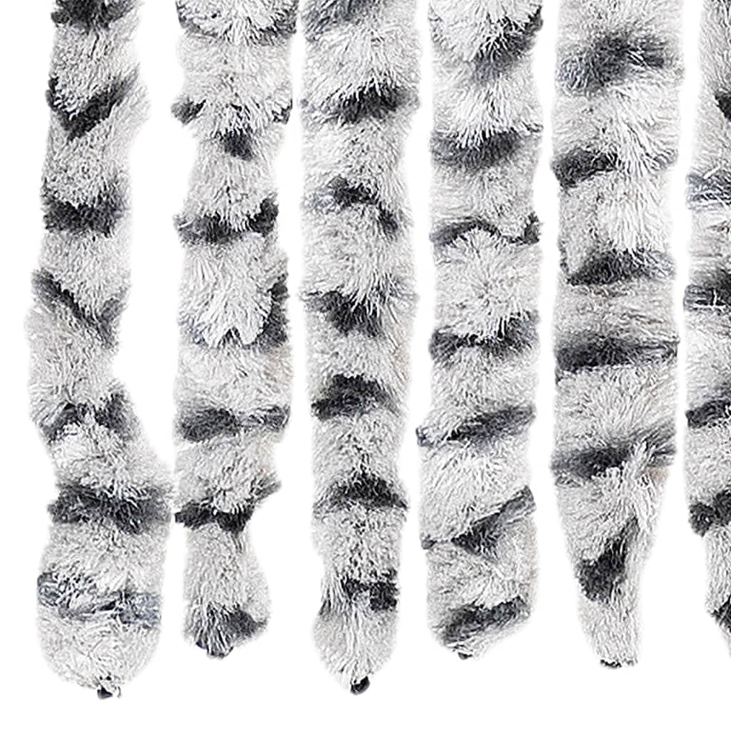 Závěs Proti Hmyzu Bílý A Tmavě Šedý Chenille Světle A Tmavě Šedá