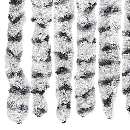 Závěs Proti Hmyzu Bílý A Tmavě Šedý Chenille Světle A Tmavě Šedá