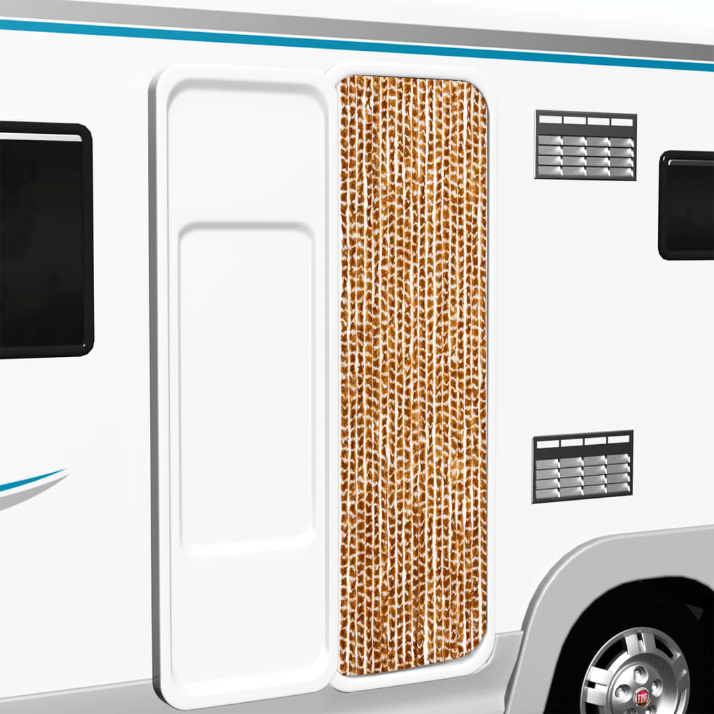 Závěs Proti Hmyzu Okrovo-Bílý Chenille Okrová A Bílá