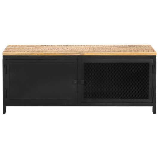 Konferenční Stolek 90 X 50 X 37 Cm Masivní Hrubý Mangovník Bílá