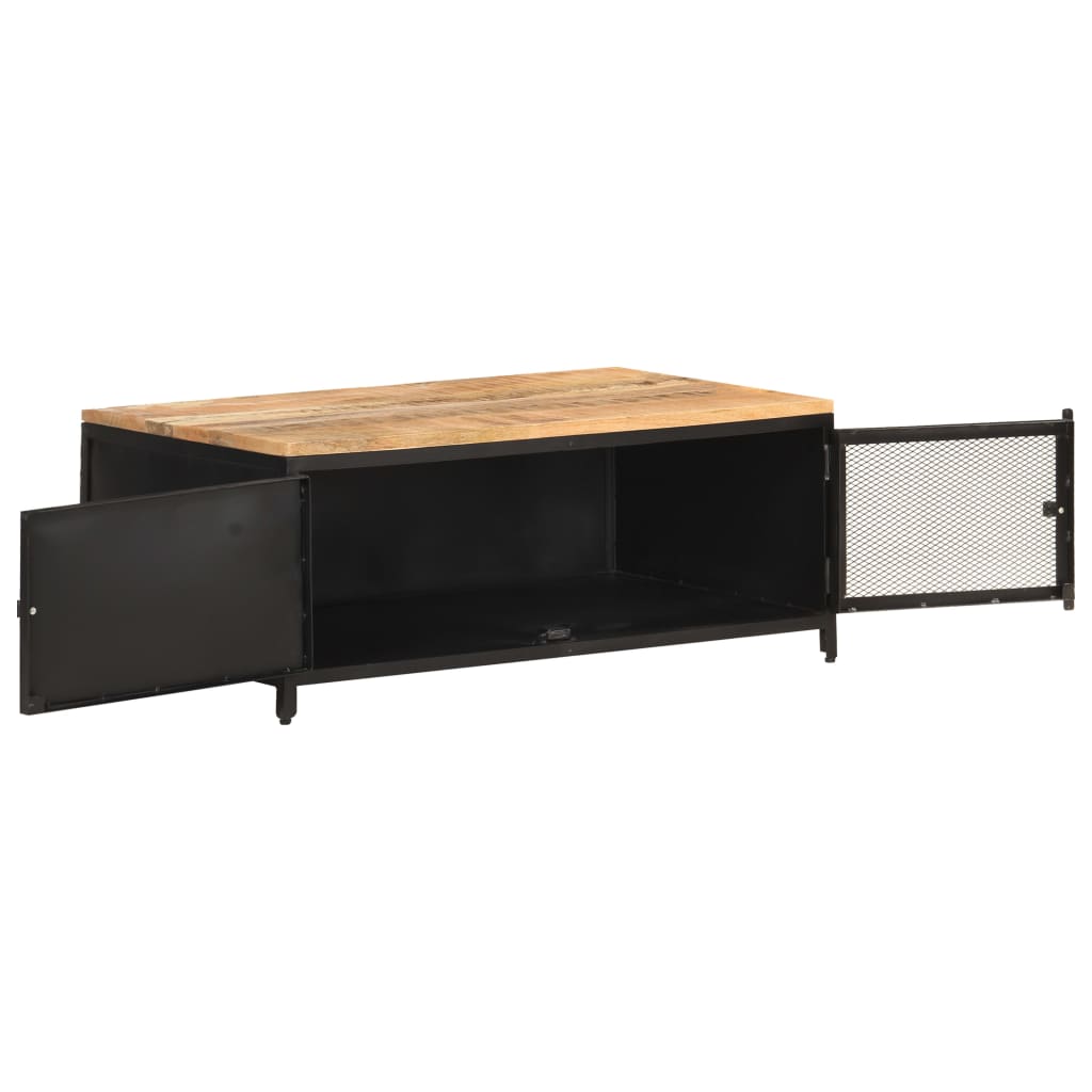 Konferenční Stolek 90 X 50 X 37 Cm Masivní Hrubý Mangovník Bílá