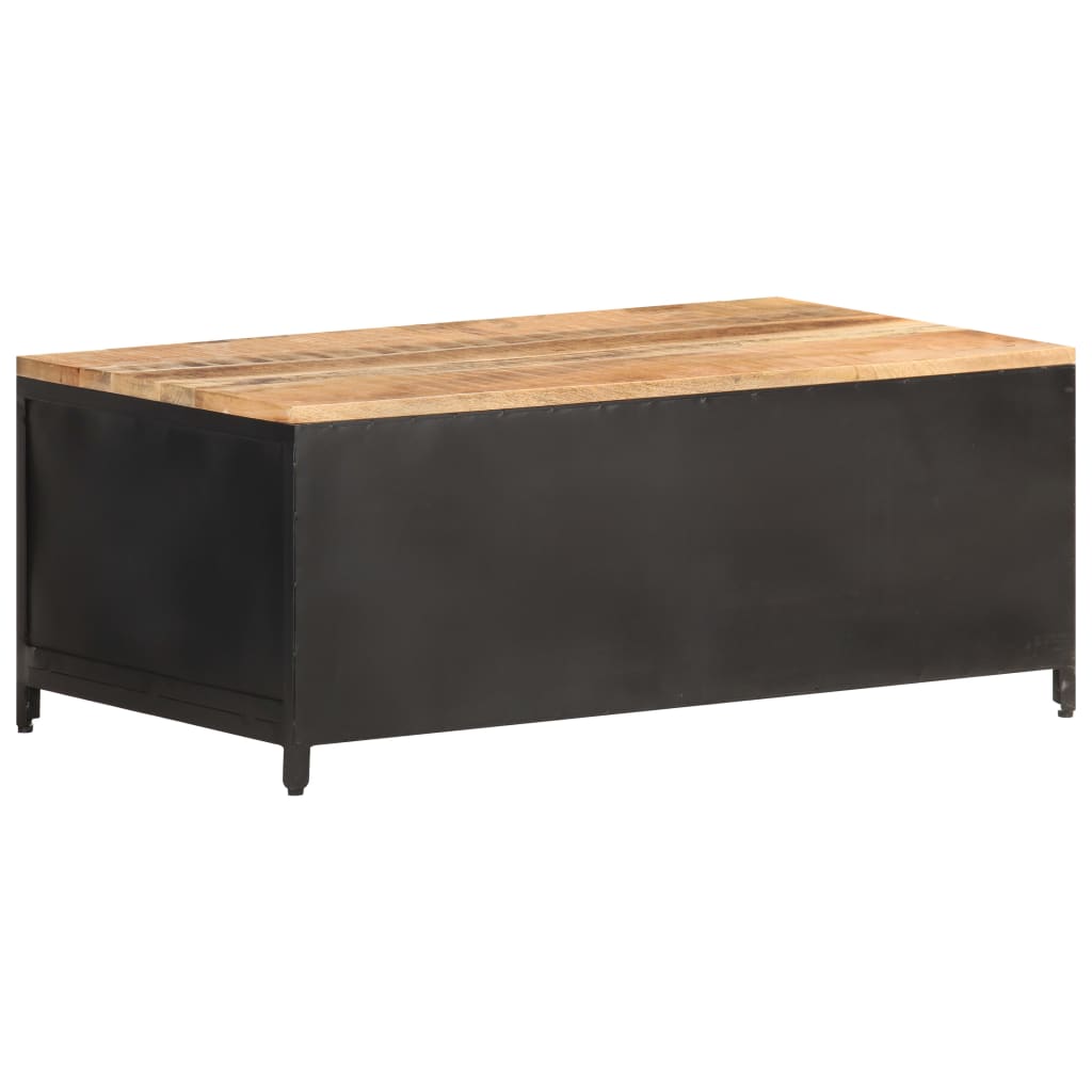 Konferenční Stolek 90 X 50 X 37 Cm Masivní Hrubý Mangovník Bílá