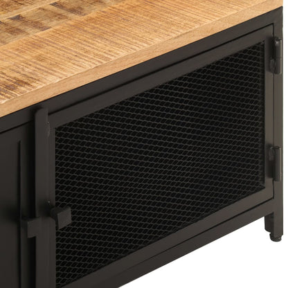 Konferenční Stolek 90 X 50 X 37 Cm Masivní Hrubý Mangovník Bílá