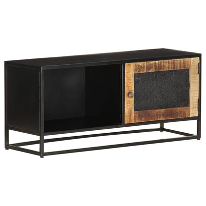 Tv Stolek 90 X 30 X 40 Cm Hrubé Mangovníkové Dřevo Černá