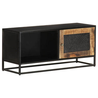 Tv Stolek 90 X 30 X 40 Cm Hrubé Mangovníkové Dřevo Černá