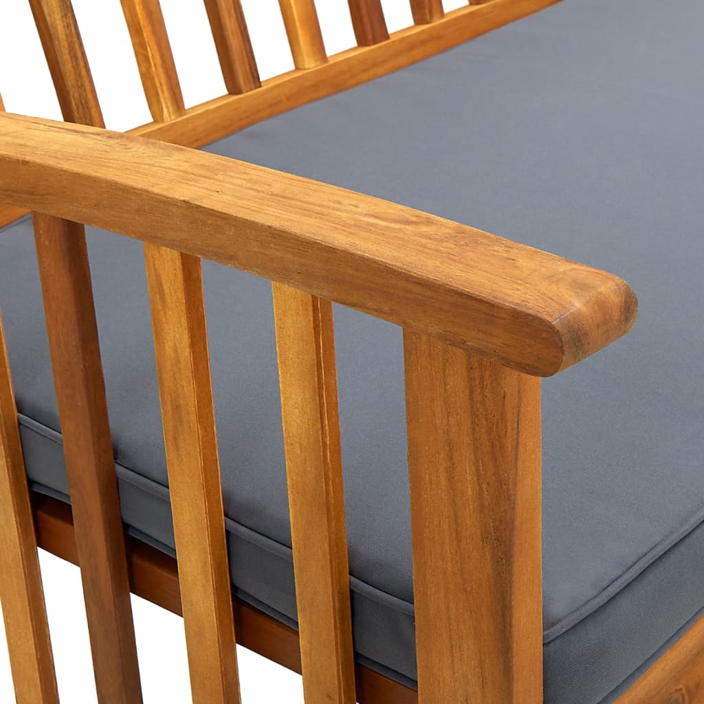 Zahradní Lavice S Poduškou Masivní Akáciové Dřevo