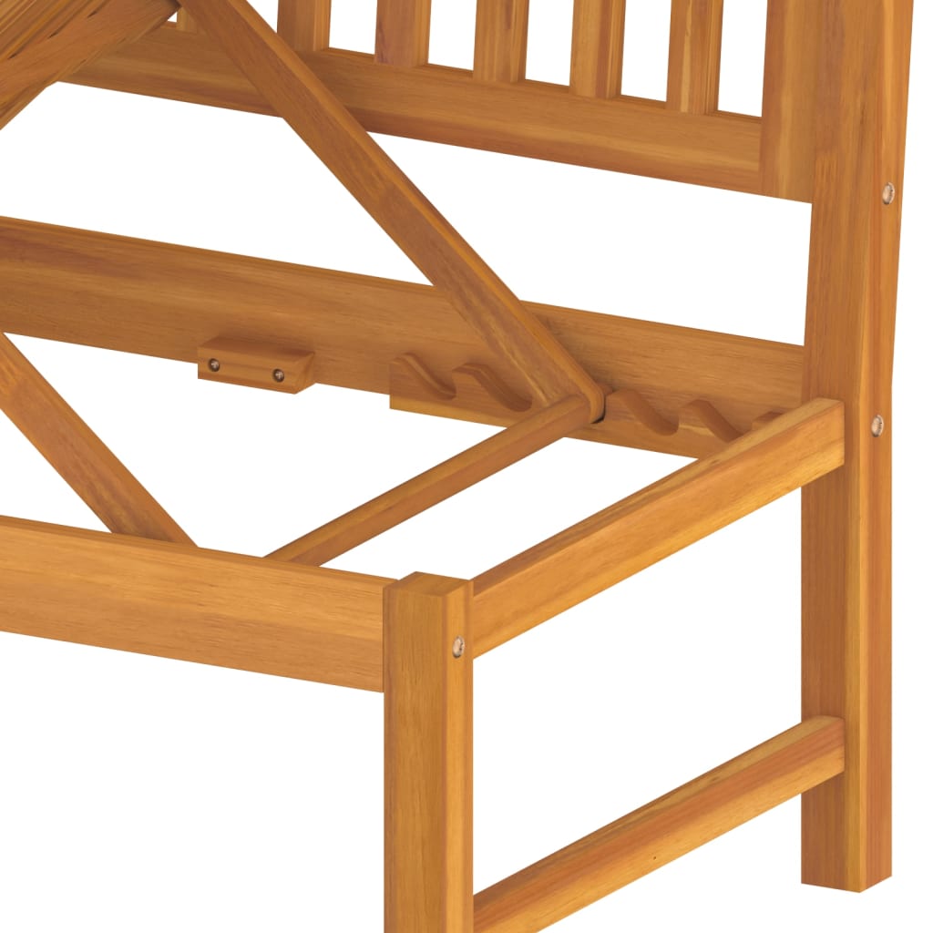 Válenda S Krémovou Poduškou 200 X 60 X 75 Cm Masivní Akácie