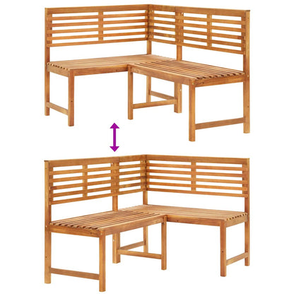 Zahradní Rohová Lavice 140 Cm Masivní Akáciové Dřevo