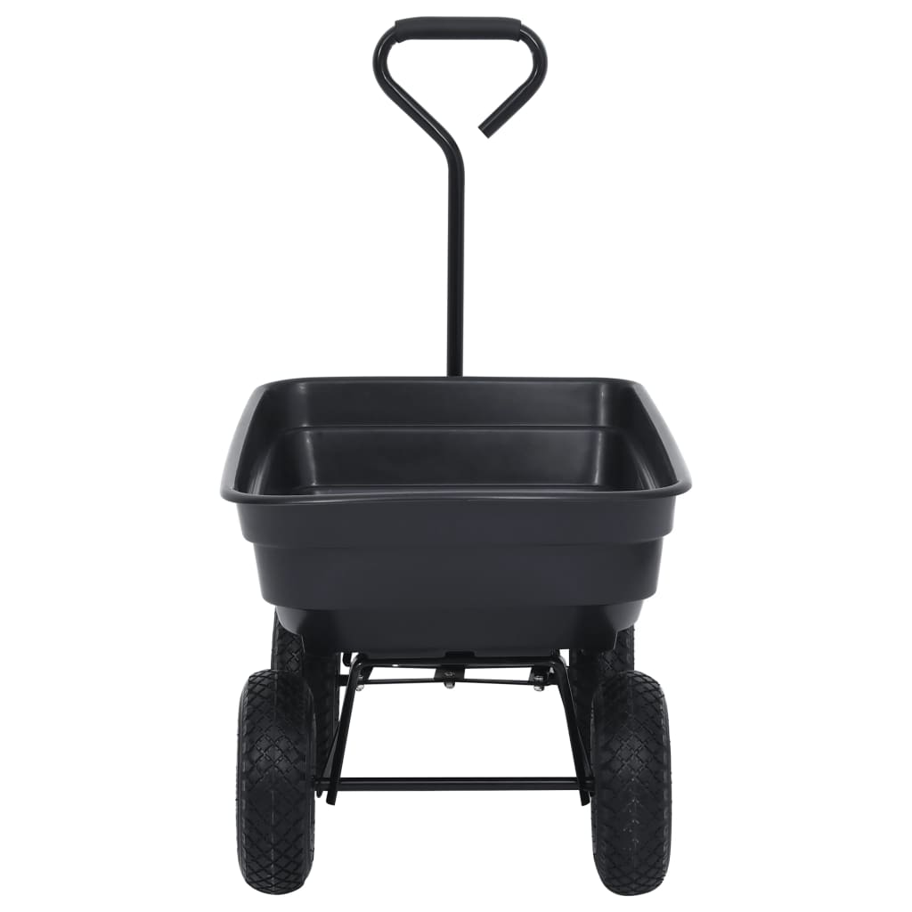 Zahradní Sklápěcí Ruční Vozík 300 Kg 75 L Černý