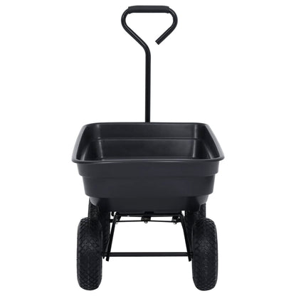 Zahradní Sklápěcí Ruční Vozík 300 Kg 75 L Černý
