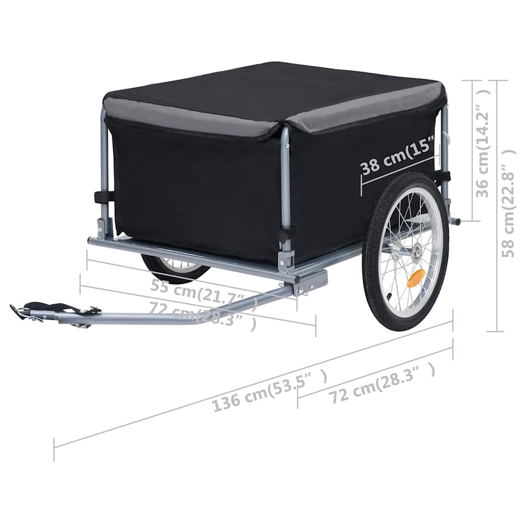 Vozík Za Kolo Černý A Šedý 65 Kg