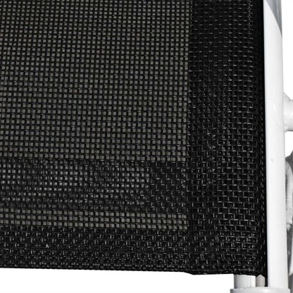 Stohovatelné Zahradní Židle 4 Ks Ocel A Textilen Černé