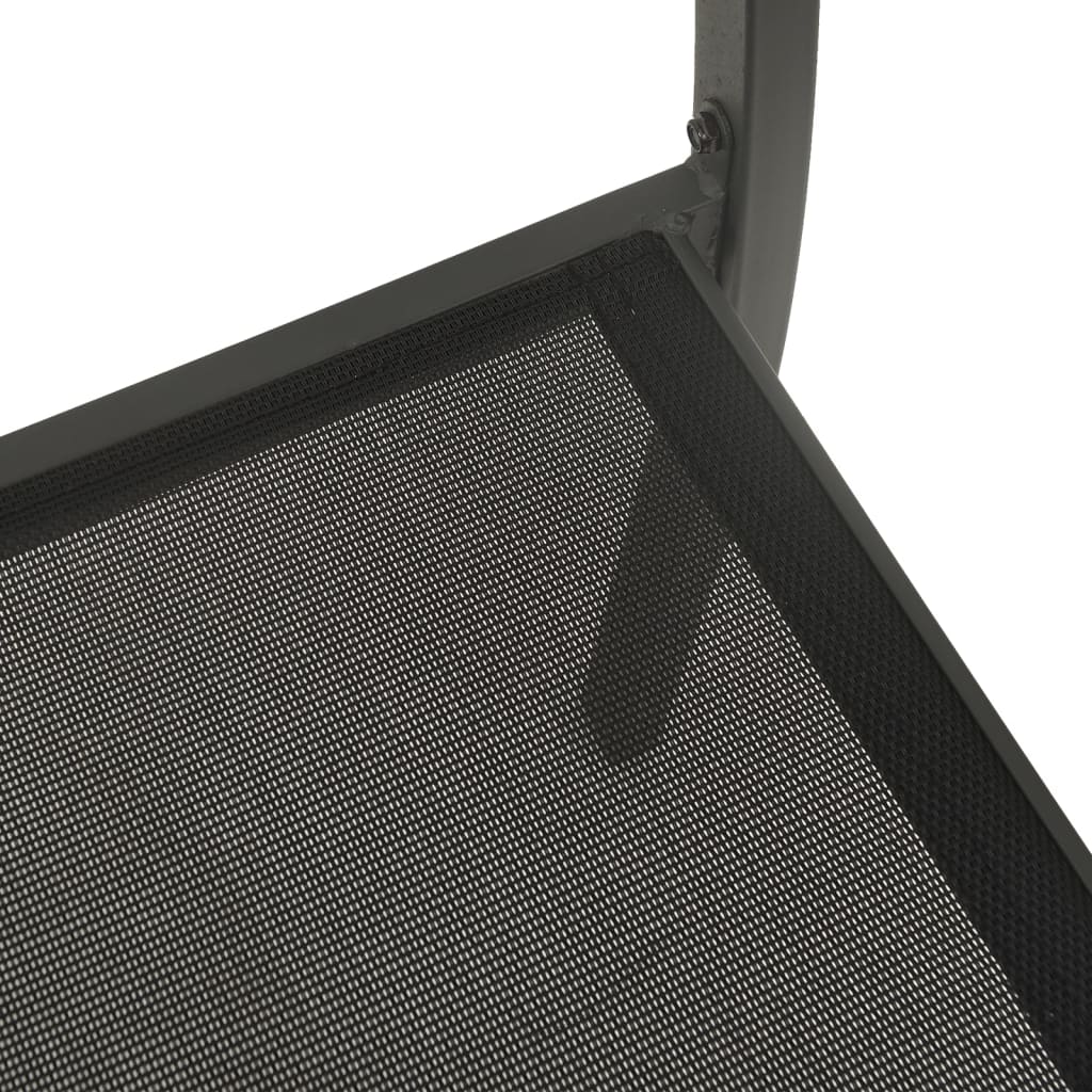 Zahradní Židle 2 Ks Textilen A Ocel Černé A Antracitové