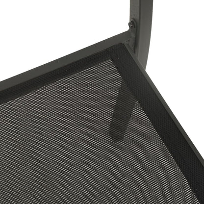 Zahradní Židle 2 Ks Textilen A Ocel Černé A Antracitové